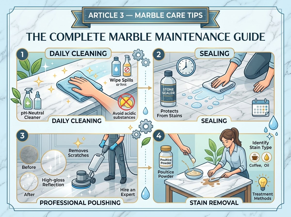 Guide Complet d'Entretien du Marbre